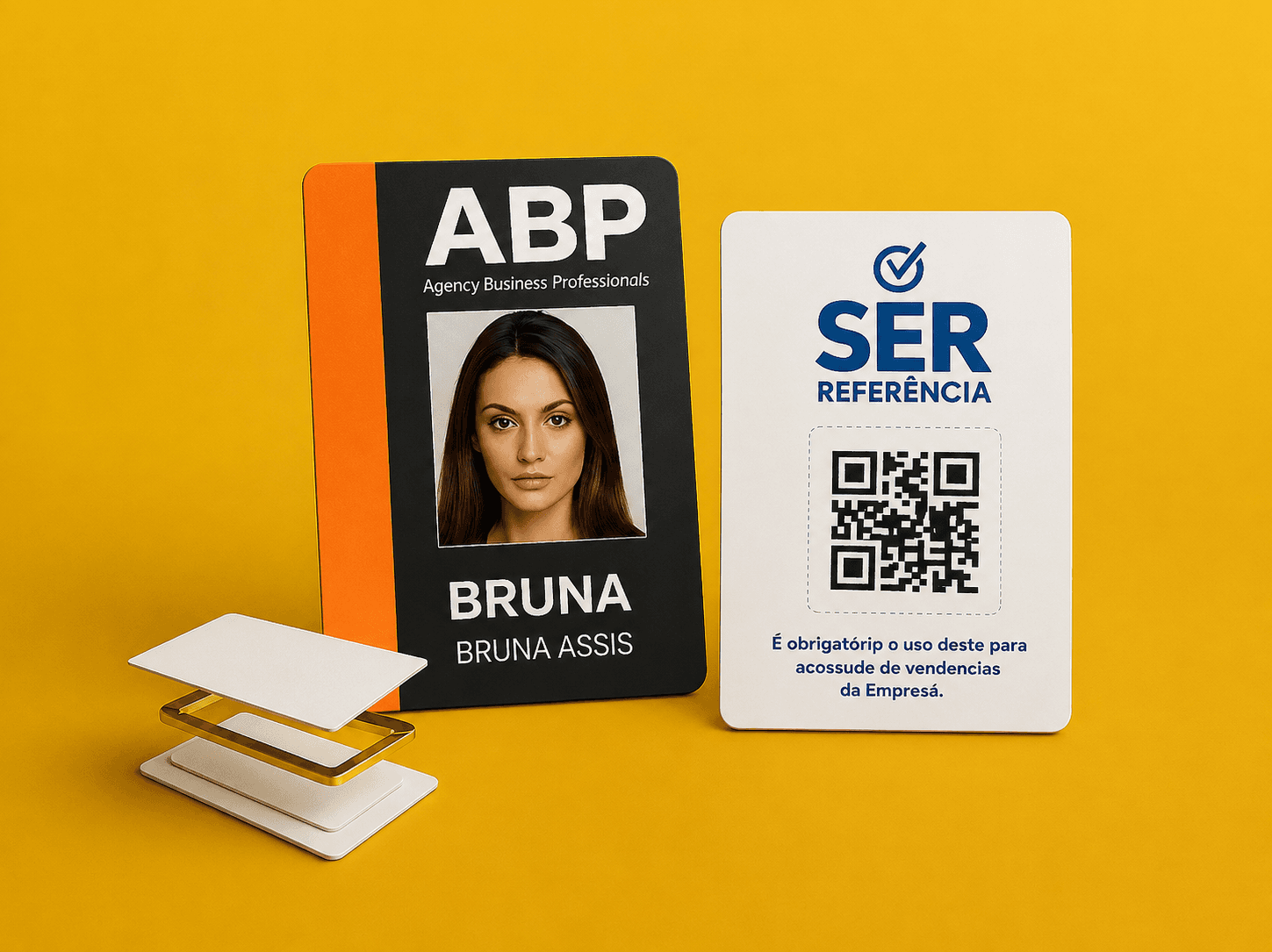 Crachá em PVC 2 Faces / Chip RFID 125 MHZ